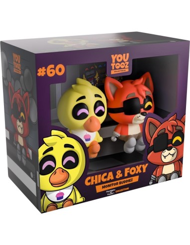FIVE NIGHTS AT FREDDY'S - Chica & Foxy - Monitor Buddiez 6cm 