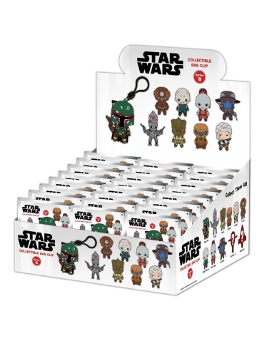 STAR WARS MOST WANTED - Series 1 - 3D Foam Bag Clip (Display 24 Pcs) 