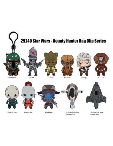 STAR WARS MOST WANTED - Series 1 - 3D Foam Bag Clip (Display 24 Pcs) 