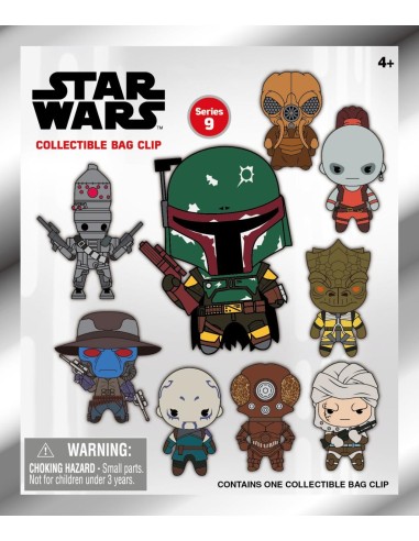 STAR WARS MOST WANTED - Series 1 - 3D Foam Bag Clip (Display 24 Pcs) 