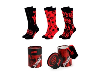 MARVEL - Daredevil - Pack de 3 Paires de Chaussettes (Taille 38-45) 
