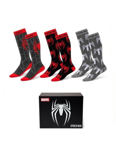 MARVEL - Spider-Man - Pack de 3 Paires de Chaussettes (Taille 38-45) 