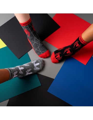 MARVEL - Spider-Man - Pack de 3 Paires de Chaussettes (Taille 38-45) 