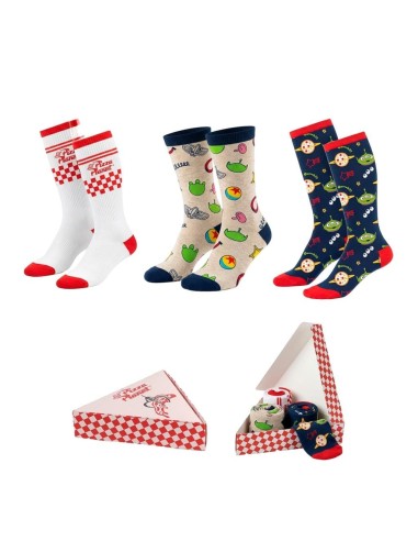 PIXAR - Toy Story - Pack de 3 Paires de Chaussettes (Taille 38-45) 