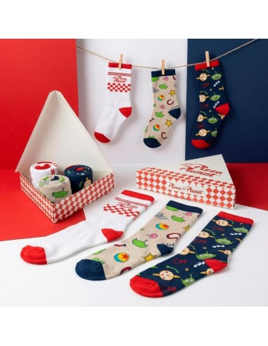 PIXAR - Toy Story - Pack de 3 Paires de Chaussettes (Taille 38-45) 