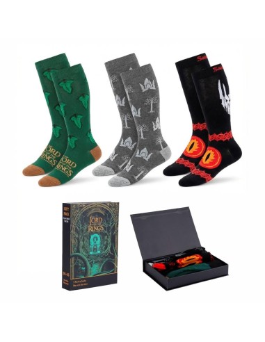 SEIGNEUR DES ANNEAUX - Pack de 3 Paires de Chaussettes (Taille 38-45) 