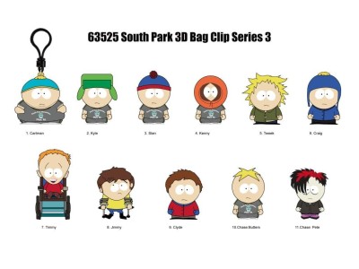 SOUTH PARK - Series 3 - 3D Foam Bag Clip (Display 24 Pcs) 