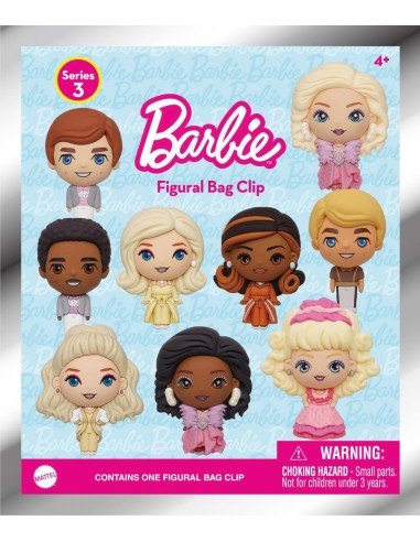 BARBIE - Series 3 - 3D Foam Bag Clip (Display 24 Pcs) 