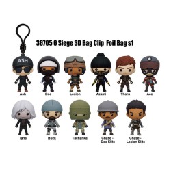 SIX SIEGE - Series 1 - 3D Foam Bag Clip (Display 24 Pcs)  2