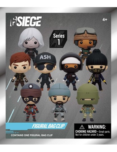 SIX SIEGE - Series 1 - 3D Foam Bag Clip (Display 24 Pcs) 