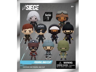 SIX SIEGE - Series 1 - 3D Foam Bag Clip (Display 24 Pcs) 