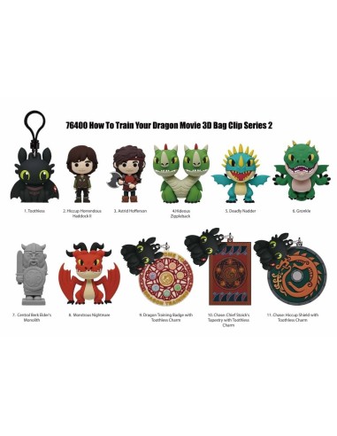 DRAGON - Series 2 - 3D Foam Bag Clip (Display 24 Pcs) 