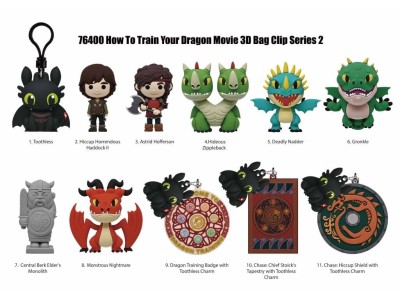 DRAGON - Series 2 - 3D Foam Bag Clip (Display 24 Pcs) 