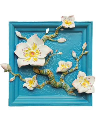 MAGNET DIY - Fleur d'abricotier - Aimant à peindre en 3D DIY 