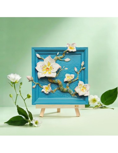 MAGNET DIY - Fleur d'abricotier - Aimant à peindre en 3D DIY 