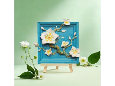 MAGNET DIY - Fleur d'abricotier - Aimant à peindre en 3D DIY 