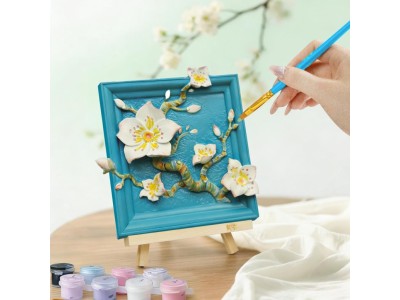 MAGNET DIY - Fleur d'abricotier - Aimant à peindre en 3D DIY 
