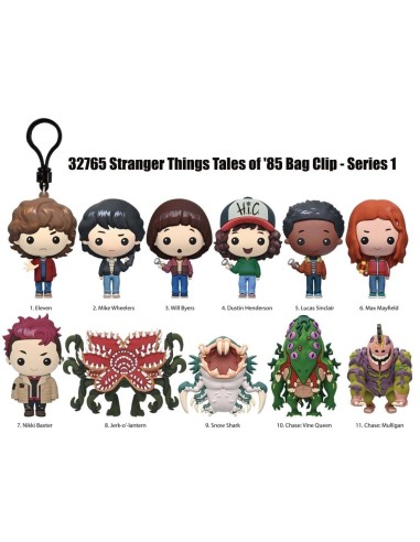 STRANGER THINGS TALES 85 - Series 1 -3D Foam Bag Clip (Display 24 Pcs) 