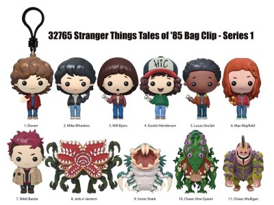 STRANGER THINGS TALES 85 - Series 1 -3D Foam Bag Clip (Display 24 Pcs) 