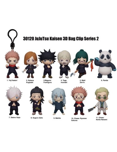 JUJUTSU KAISEN - Series 2 - 3D Foam Bag Clip (Display 24 Pcs) 