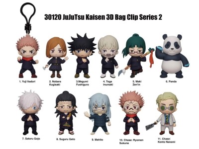 JUJUTSU KAISEN - Series 2 - 3D Foam Bag Clip (Display 24 Pcs) 