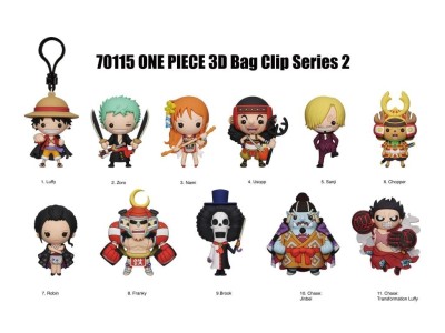 ONE PIECE - Series 2 - 3D Foam Bag Clip (Display 24 Pcs) 