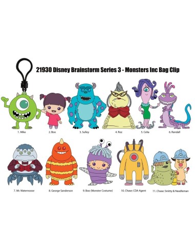 MONSTRES ET CIE - Series 76 - 3D Foam Bag Clip (Display 24 Pcs) 