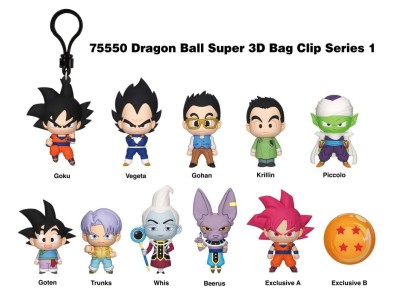 DRAGON BALL SUPER - Series 1 - 3D Foam Bag Clip (Display 24 Pcs) 
