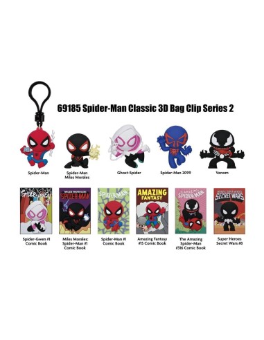 SPIDER-MAN CLASSIC - Series 2 - 3D Foam Bag Clip (Display 24 Pcs) 