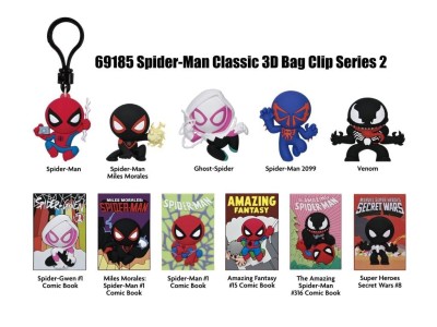 SPIDER-MAN CLASSIC - Series 2 - 3D Foam Bag Clip (Display 24 Pcs) 