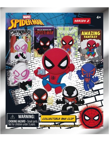 SPIDER-MAN CLASSIC - Series 2 - 3D Foam Bag Clip (Display 24 Pcs) 