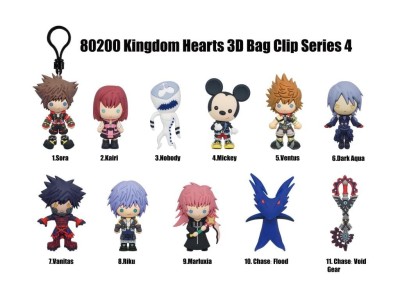 KINGDOM HEARTS - Series 4 - 3D Foam Bag Clip (Display 24 Pcs) 