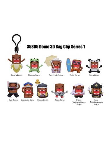 DOMO-KUN - Series 1 - 3D Foam Bag Clip (Display 24 Pcs) 
