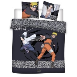 NARUTO - Naruto & Sasuke - Parure de lit 240x220cm + 2x65x65cm 