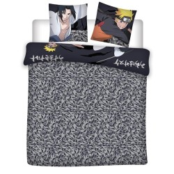 NARUTO - Naruto & Sasuke - Parure de lit 240x220cm + 2x65x65cm  2