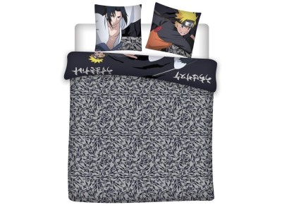 NARUTO - Naruto & Sasuke - Parure de lit 240x220cm + 2x65x65cm 