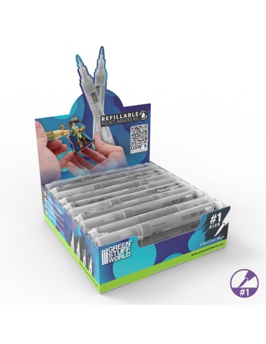 Boîte de marqueurs rechargeables 1 - Détail | Stylo-feutre rechargeable