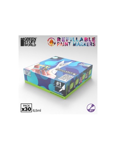 Boîte de marqueurs rechargeables 1 - Détail | Stylo-feutre rechargeable