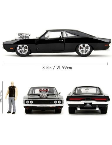 FAST & FURIOUS - 1970 Dodge Charger + Figurine...