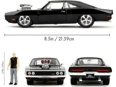 FAST & FURIOUS - 1970 Dodge Charger + Figurine - 1:24