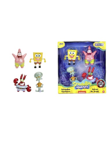 BOB L'EPONGE - Pack de 4 Figurines 6cm