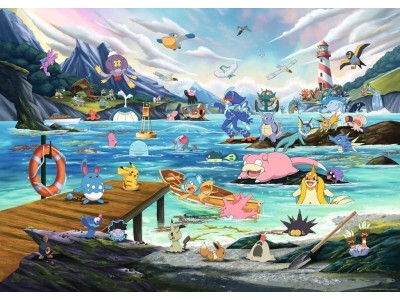 POKEMON - Aquali & Marine tempérée - Puzzle 1000P