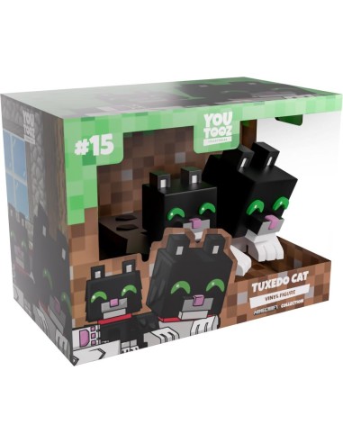 MINECRAFT - Chat Tuxedo - Figurine Youtooz 7cm