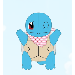 POKEMON - Squirtle with Heart Bandana - Peluche 20cm