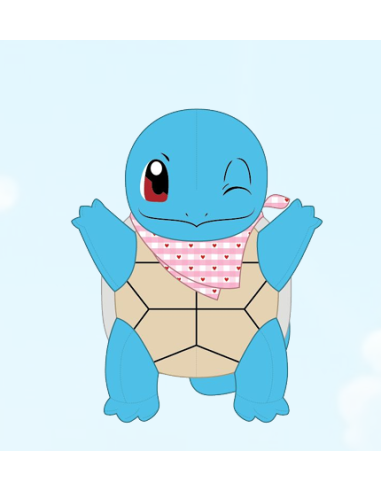 POKEMON - Squirtle with Heart Bandana - Peluche...