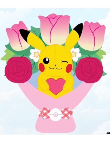 POKEMON - Valentires Bouquet with Pikachu - 26cm
