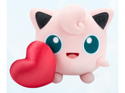 POKEMON - Jigglypuff with Heart - Peluche 20cm
