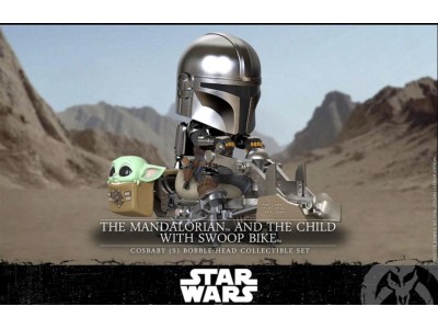 STAR WARS - Cosbaby - Wave 1 - Mandalorian & the Child swoop Bike