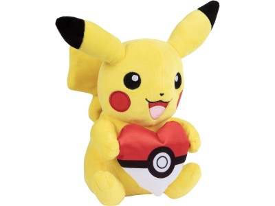 POKEMON - Pikachu with Poke Ball Heart - Peluche 20cm