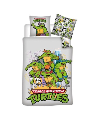 LES TORTUES NINJAS - Parure de lit 140x200cm +...